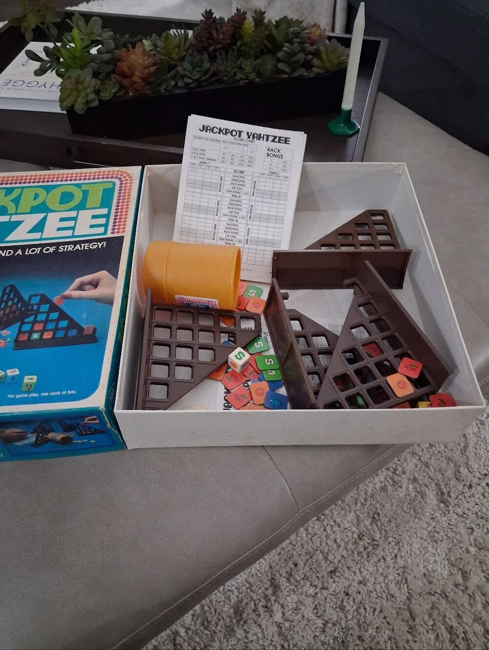 Vintage 1980 Jackpot Yahtzee Board Game By E.S Lowe In Excellent Condition